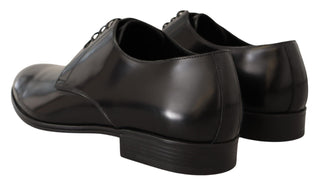 Elegant Black Leather Derby Shoes - Luxury for You