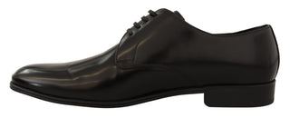 Elegant Black Leather Derby Shoes - Luxury for You