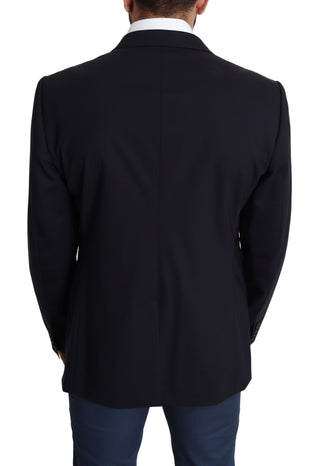 Exquisite Black Wool Stretch Martini Blazer - Luxury for You