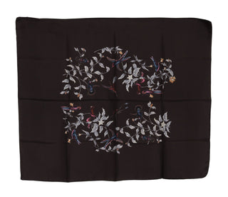 Elegant Silk Scarf Wrap In Luxe Brown