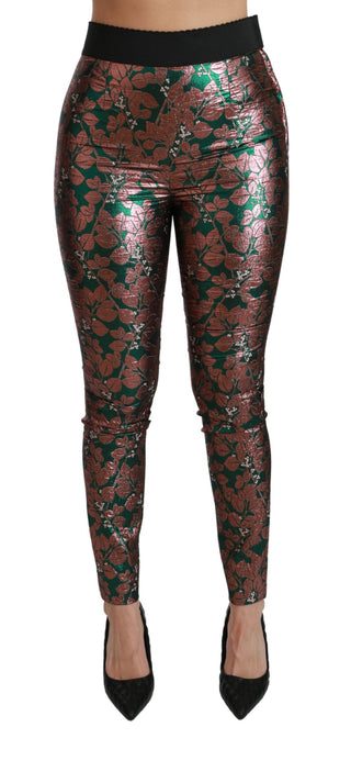 Elegant Bronze Leaf Metallic Trousers - Luxury for You