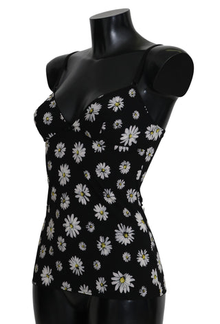 Elegant Black Daisy Floral Lace Chemise Dress - Luxury for You