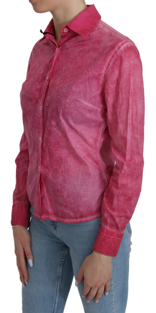 Chic Pink Cotton Polo Blouse By Ermanno Scervino - Luxury for You