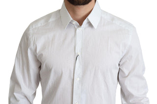 Elegant Striped Gold Dress Shirt - Luxury for You