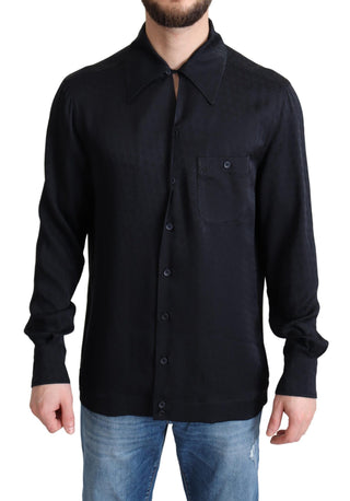 Elegant Jacquard Silk Casual Shirt - Luxury for You