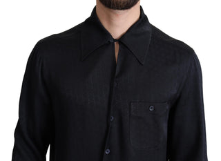 Elegant Jacquard Silk Casual Shirt - Luxury for You