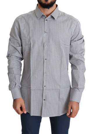 Checkered Slim Fit Cotton Dress Shirt - Luxury for You