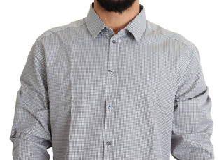 Checkered Slim Fit Cotton Dress Shirt - Luxury for You