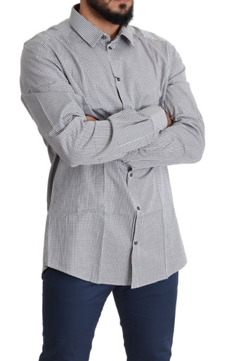 Checkered Slim Fit Cotton Dress Shirt - Luxury for You