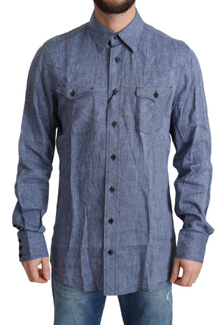 Elegant Striped Linen Button-down Shirt - Luxury for You