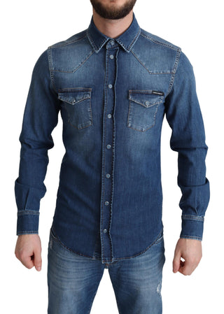 Elegant Denim Long Sleeve Casual Shirt - Luxury for You