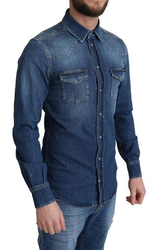 Elegant Denim Long Sleeve Casual Shirt - Luxury for You