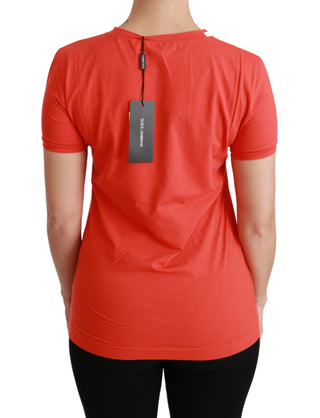 Elegant Red Crewneck Short Sleeve Tee - Luxury for You