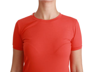 Elegant Red Crewneck Short Sleeve Tee - Luxury for You