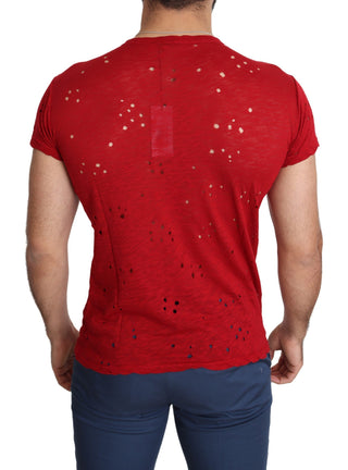 Radiant Red Cotton Tee Perfect For Everyday Style - Luxury for You