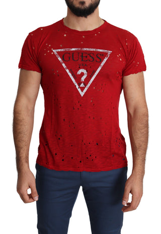 Radiant Red Cotton Stretch T-shirt - Luxury for You