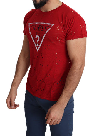 Radiant Red Cotton Stretch T-shirt - Luxury for You