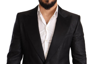 Elegant Black Metallic Slim Fit Blazer Jacket - Luxury for You