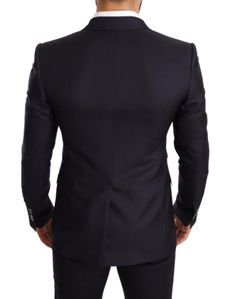 Elegant Navy Cashmere Silk Blend Blazer - Luxury for You