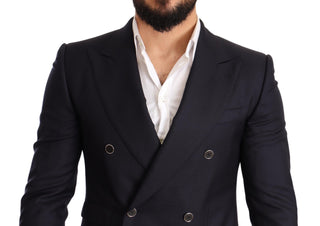 Elegant Navy Cashmere Silk Blend Blazer - Luxury for You