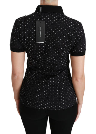 Elegant Black Dotted Polo Shirt - Luxury for You