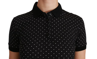 Elegant Black Dotted Polo Shirt - Luxury for You