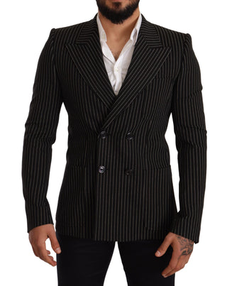 Elegant Striped Wool Blazer With Silk Lining - Luxury for You