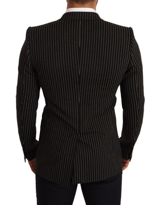 Elegant Striped Wool Blazer With Silk Lining - Luxury for You