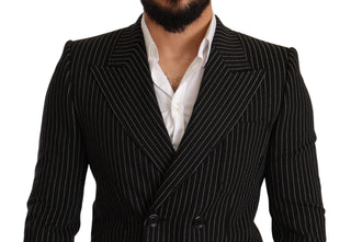 Elegant Striped Wool Blazer With Silk Lining - Luxury for You