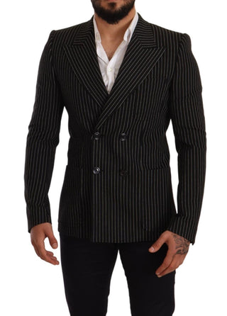 Elegant Striped Wool Blazer With Silk Lining - Luxury for You