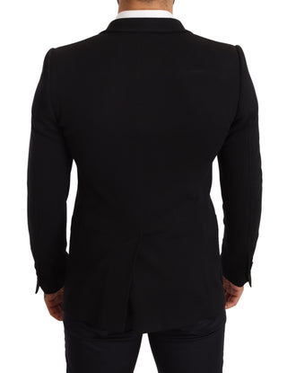 Elegant Slim Fit Black Cotton Blazer - Luxury for You