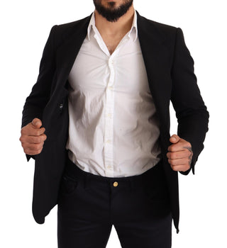 Elegant Slim Fit Black Cotton Blazer - Luxury for You