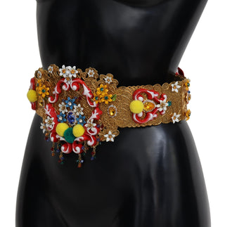 Gold-tone Floral Crystal Waist Belt - Luxury for You