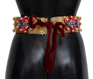 Gold-tone Floral Crystal Waist Belt - Luxury for You