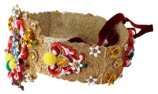 Gold-tone Floral Crystal Waist Belt - Luxury for You