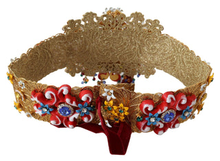 Gold-tone Floral Crystal Waist Belt - Luxury for You