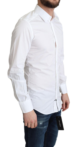 Elegant White Cotton Dress Shirt - Luxury for You