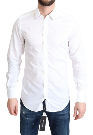 Elegant White Cotton Dress Shirt Slim Fit - Luxury for You