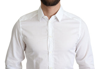 Elegant White Cotton Dress Shirt Slim Fit - Luxury for You