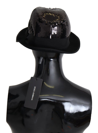 Elegant Black Sequin Fedora Hat - Luxury for You