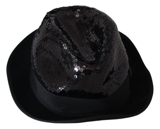 Elegant Black Sequin Fedora Hat - Luxury for You