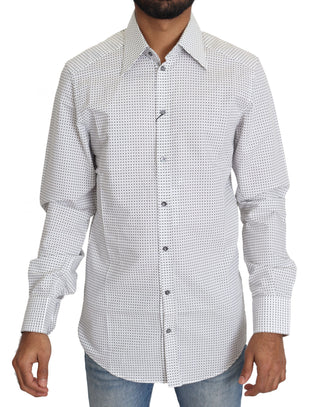 Elegant Slim Fit Polka Dot Dress Shirt - Luxury for You