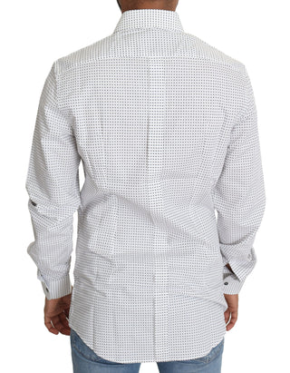 Elegant Slim Fit Polka Dot Dress Shirt - Luxury for You