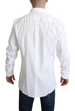 Elegant White Cotton Stretch Dress Shirt - Luxury for You