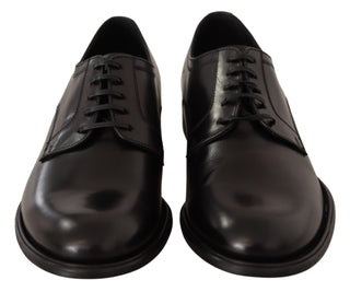 Elegant Black Leather Formal Derby Shoes - Luxury for You