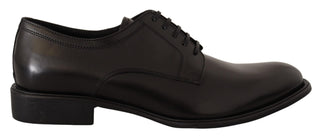 Elegant Black Leather Formal Derby Shoes - Luxury for You