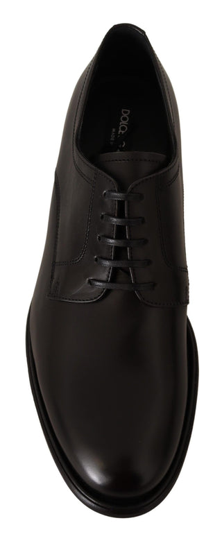 Elegant Black Leather Formal Derby Shoes - Luxury for You