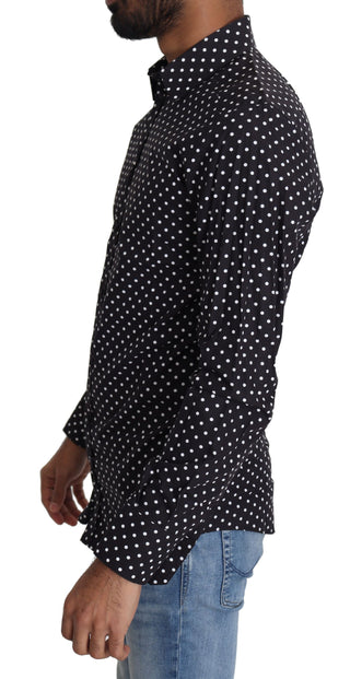 Elegant Polka Dot Men's Long Sleeve Shirt - Luxury for You