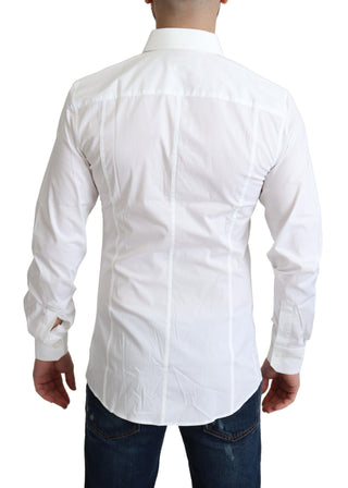 Elegant White Cotton Stretch Dress Shirt - Luxury for You