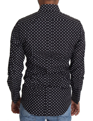 Elegant Polka Dot Men's Long Sleeve Shirt - Luxury for You